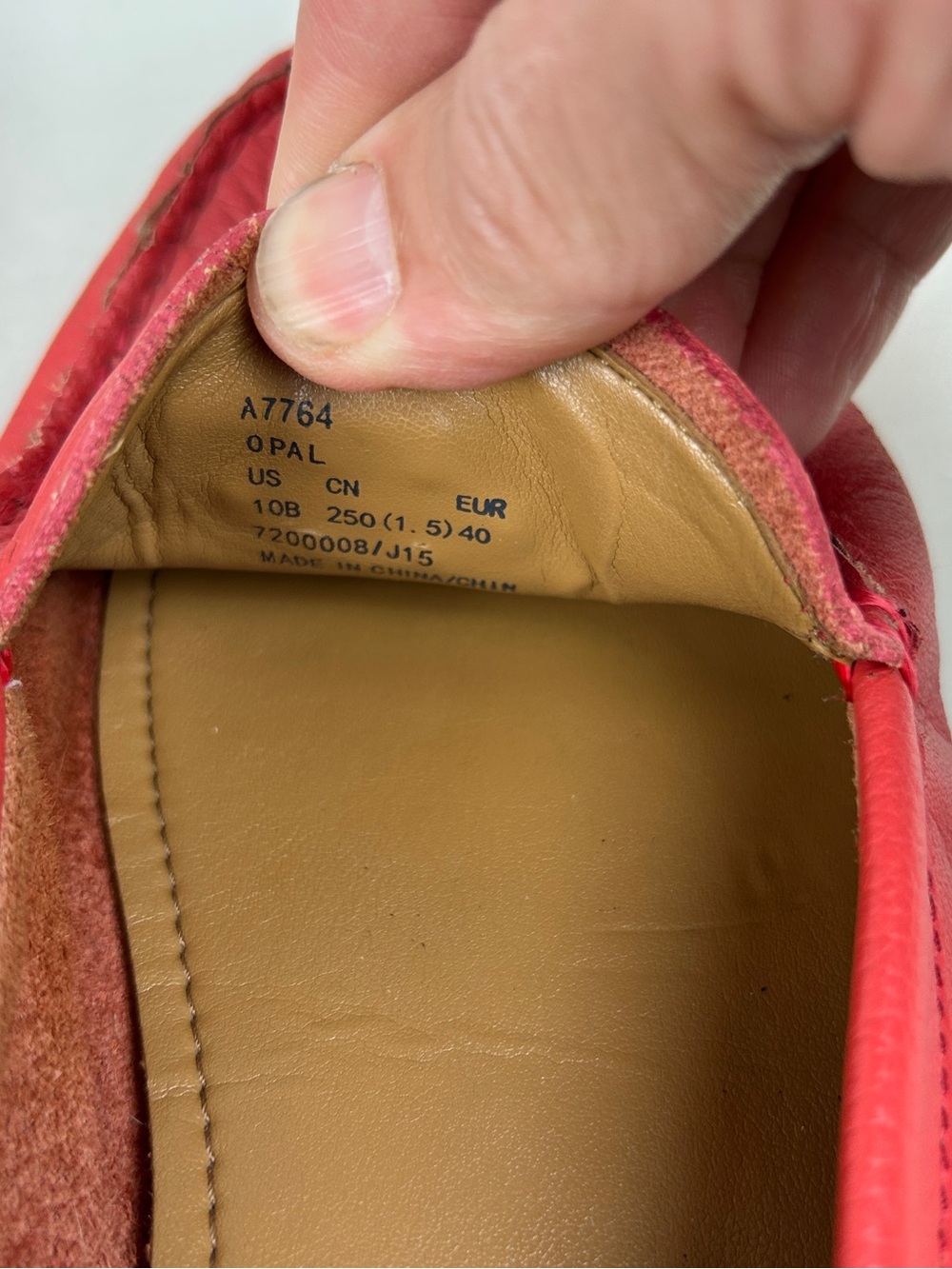 COACH Driver Red Pebbled Leather Loafers Women, US 10 - Picture 7 of 7